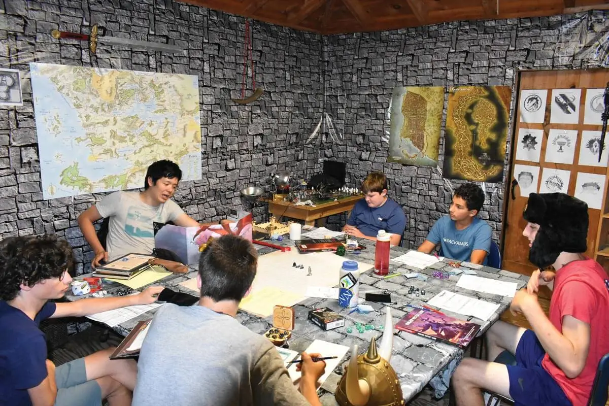 Group of boys playing Dungeons and Dragons 